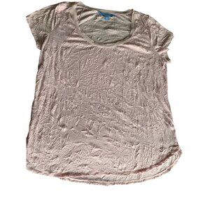 Simply Vera Vera Wang Womens Light Pink Textured Top Large